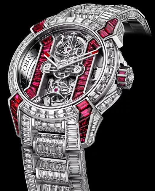 Jacob & Co EX500.30.BD.BR.A30BA EPIC X TOURBILLON BRACELET RUBIES & DIAMONDS replica watch